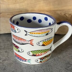 Mackenzie Childs Go Fish Mug
